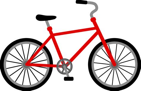 Red Bicycle Design - Free Clip Art
