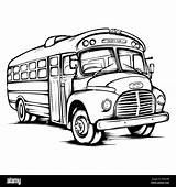 School Bus Coloring Page For Kids Stock Vector Image & Art  Alamy sketch template