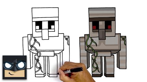 How To Draw Iron Golem - Minecraft