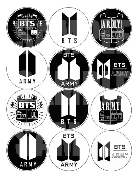 Buy BTS Army Logo Stickers Bangtan Boys Large 2.5” Circle Stickers to ...