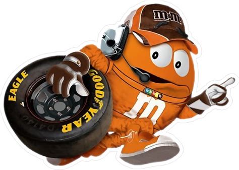 Orange NASCAR M&M Decal / Sticker 53