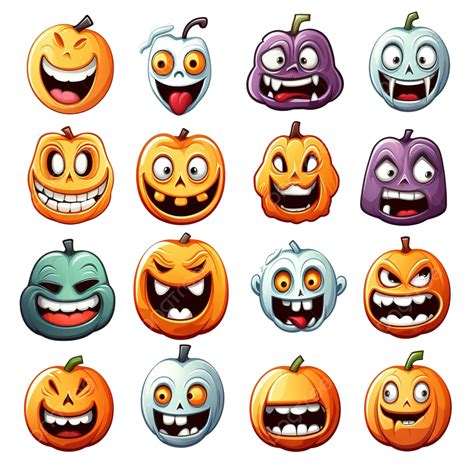 Halloween Emoji Vector Set Emojis Horror Character Mascot Collection Isolated, 3d Emoji, Evil ...