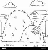Haystack Coloring Page For Kids Stock Vector Image & Art  Alamy sketch template