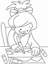 Writing coloring Page sketch template