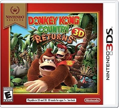 Donkey Kong Country Returns 3d Box Art