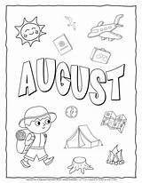 August Coloring Sheets For Kids Pages sketch template
