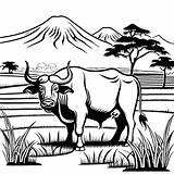 Asian Rice Field water buffalo coloring Page Lulu Pages sketch template