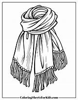 Scarf Coloring Pages Free Downloads  Sheets For Kids sketch template