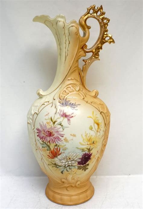 Sold at Auction: LARGE PORCELAIN EWER AUSTRIA | Hand painted vases, Porcelain, Painted vases