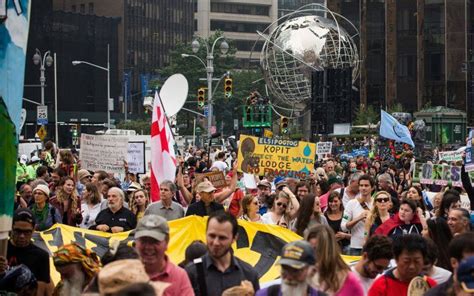 Climate-change protesters dump litter on NYC