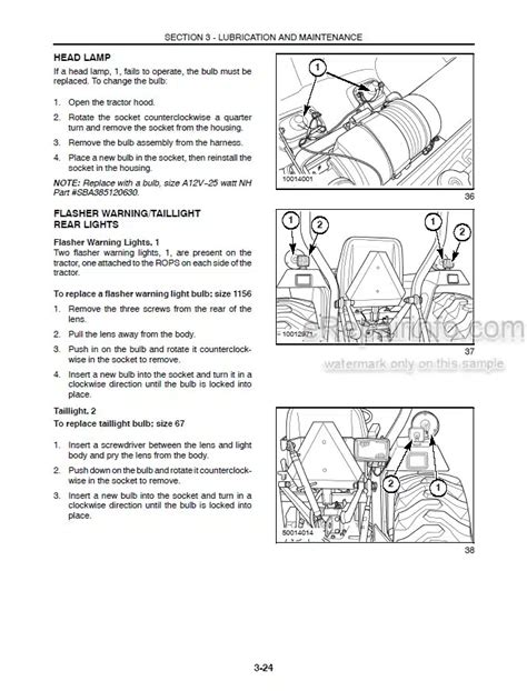 New Holland TC30 Operators Manual Tractor 86631783