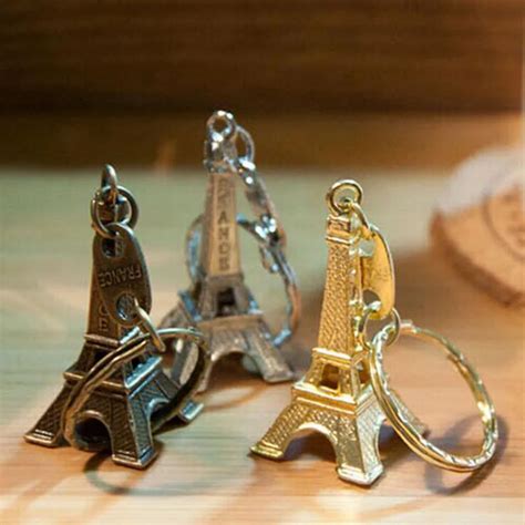 3D Eiffel Tower Pendant French Souvenir Paris Keychain Key Ring Gifts ...