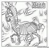 Madagascar Marty Coloring Pages sketch template