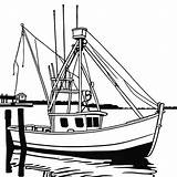 Fishing Boat Docked At pier coloring Page  Boats Coloring sketch template