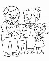 Grandparents Coloring Page sketch template