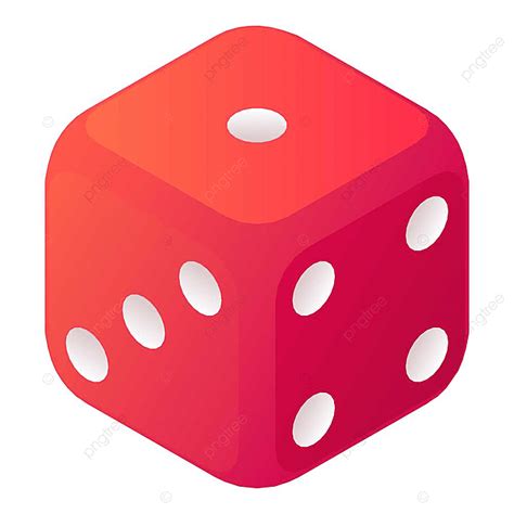 Red Dice Vector Hd PNG Images, Red Design Dice Icon, Gambling, Isolated, Fortune PNG Image For ...