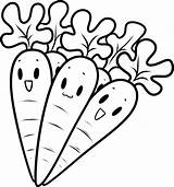 Carrot Coloring Pages Kids Printable Drawing Carrots Clipart Clipartmag  sketch template