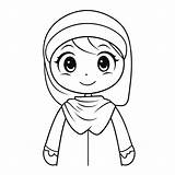 Muslimah Ramadan Mewarna Sureya Cutie Coloriage Sheets Mewarnai  sketch template