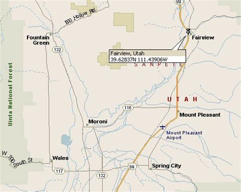 Fairview, Utah Map 1