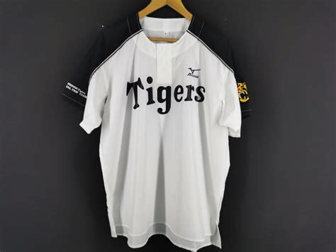 Hanshin Tigers Jersey Hanshin Tigers By Mizuno Baseball Jersey | Etsy