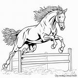 Horse Jumping Coloring Pages  Free & Printable sketch template
