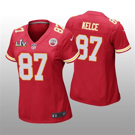 Kansas City Chiefs Travis Kelce Red Game Jersey Super Bowl LV – Women’s – KatinatSports Store