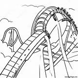 Roller Coaster Coloring Page  Pagescom sketch template