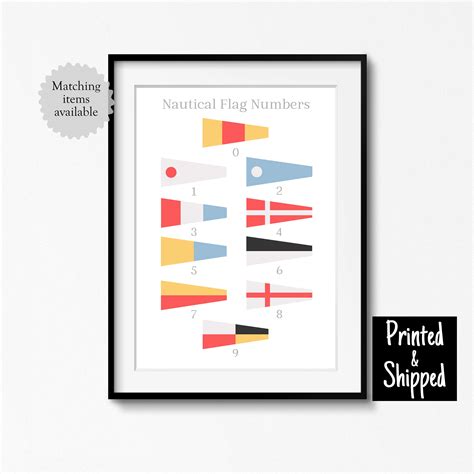 Nautical Flags Number Print Maritime Signal Flags Poster - Etsy UK