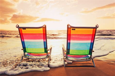 beach, Chair, Chairs, Clouds, Colored, Beach, Chair, Deck, Chair, Empty, Glowing, Hawaii ...