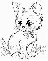 Kitten Coloring Pages For Kids sketch template
