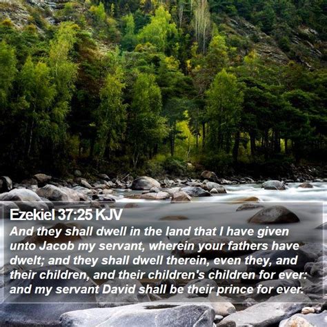 Ezekiel 37:25 KJV - And they shall dwell in the land that I have