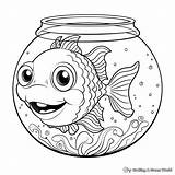 Fish Bowl Coloring Pages  Free & Printable sketch template