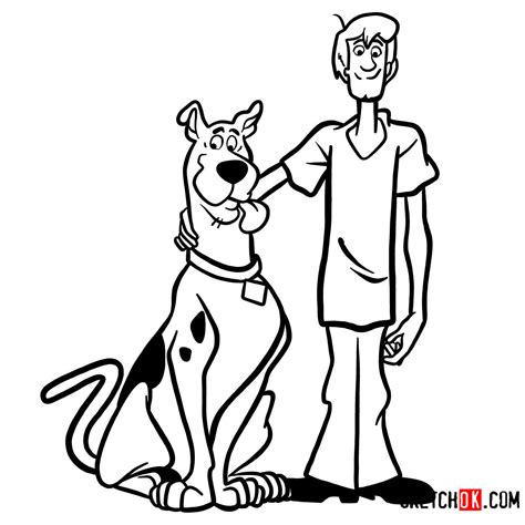 How To Draw Scooby And Shaggy Coloring Page Trace Drawing | My XXX Hot Girl