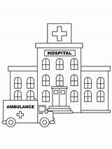 Hospital coloring Pages sketch template