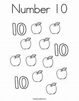 Number 10 Coloring Page  Twisty Noodle sketch template
