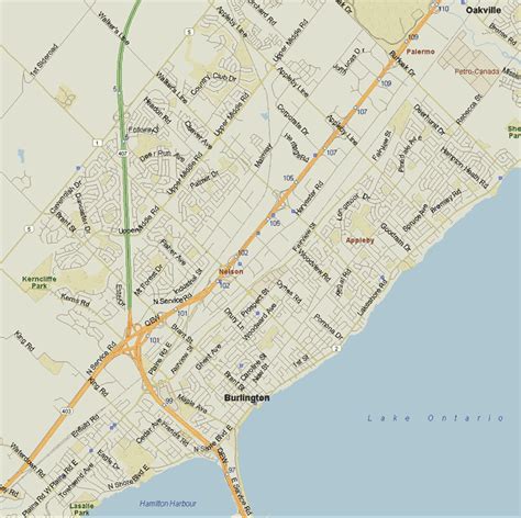 Burlington Map, Ontario - Listings Canada