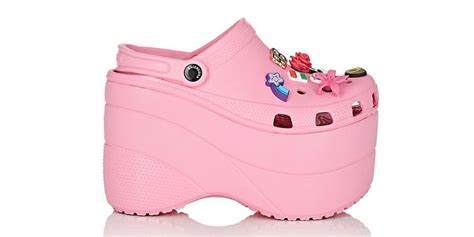 Balenciaga Platform Crocs in Pink and Tan | HYPEBEAST