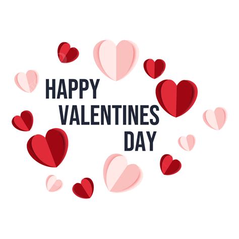 Love Valentines Day Vector PNG Images, Happy Valentines Day Paper Cut ...