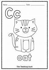C Is For Cat Art And Craft  The Teaching Aunt Alphabet sketch template