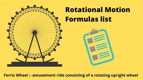 Rotational Motion Formulas list - physicscatalyst's Blog