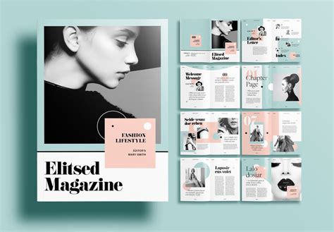 Free InDesign Green Modern Fashion Magazine Layout Template