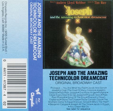 Andrew Lloyd Webber, Tim Rice - Joseph And The Amazing Technicolor Dreamcoat, Original Broadway ...