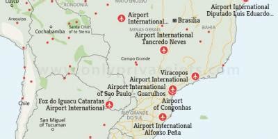 Brazil airports map - Airports in Brazil map (South America - Americas)