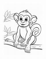 Free Printable Monkey Coloring Pages  Skip To My Lou sketch template