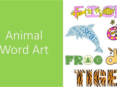 Animal Word Art | Teaching Resources