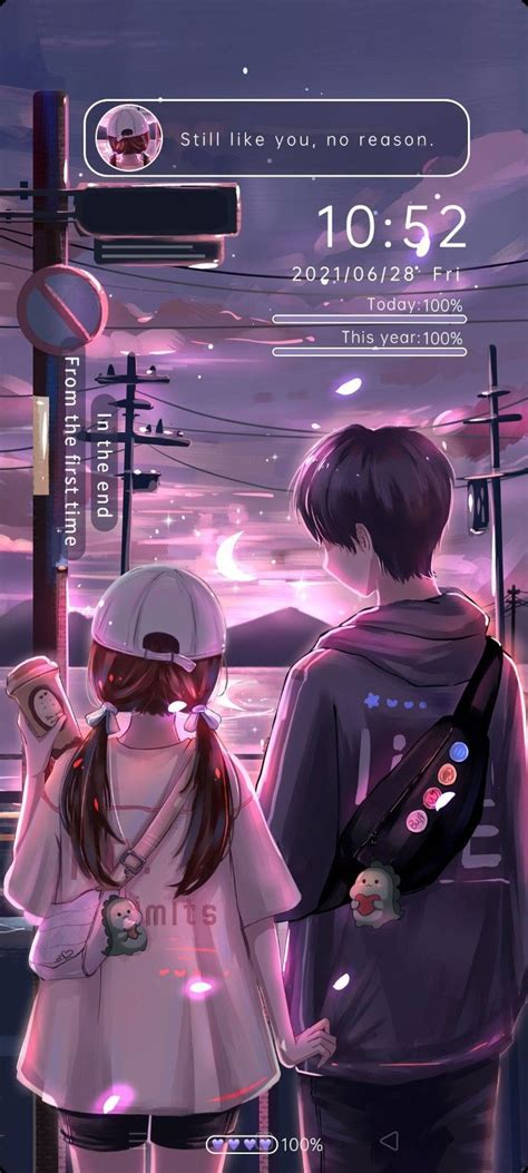 wallpaper anime aesthetic Wallpaper Casais, Wallpaper Fofos, Iphone ...