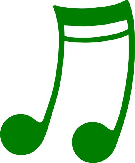 Green Music Note Clip Art at Clker.com - vector clip art online, royalty free & public domain