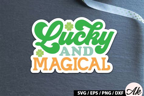 Lucky and Magical Retro Stickers Graphic by akazaddesign · Creative Fabrica