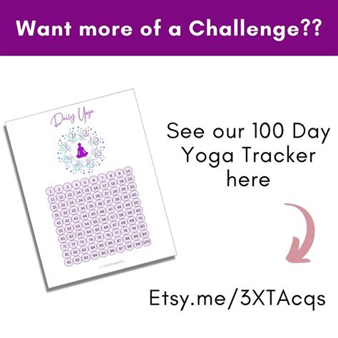 30 Day Yoga Challenge Printable Tracker Chart, STAY MOTIVATED With This ...