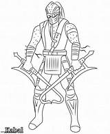 Solitaire Mortal Kombat coloring page sketch template